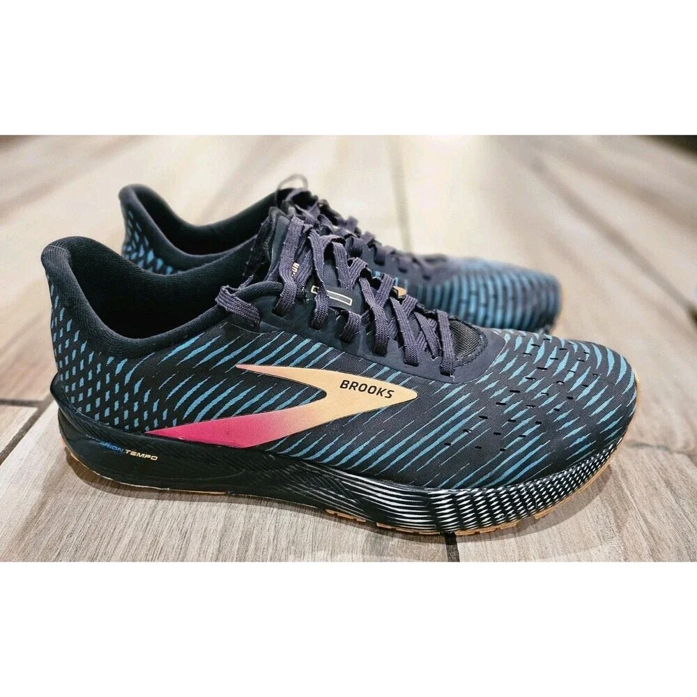 Brooks Women's Hypertension Temp Black and Teal Running Shoes 10.5 - Picture 3 of 16